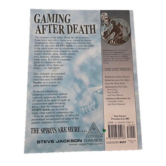 Steve Jackson Games GURPS Spirits By Stephen Kenson Role Playing 1st Ed 2001 - Picture 2 of 7
